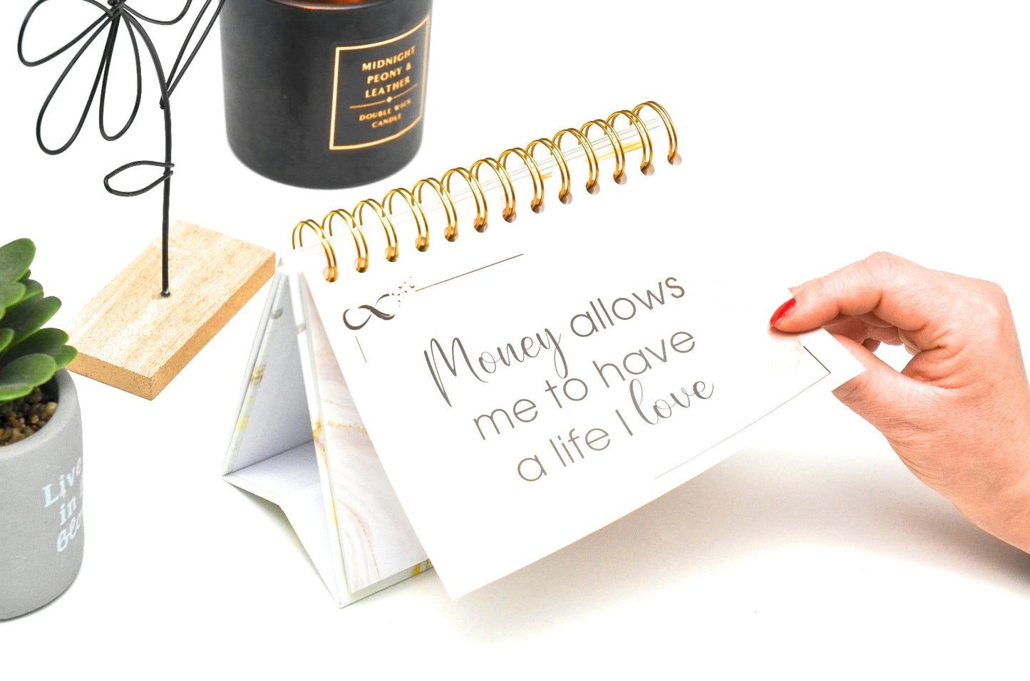 AP Inspiration Luxury Money Affirmation Desk Calendar ā 100 Daily Affirmations for Wealth, Abundance & Success | Manifestation Gift for Entrepreneurs, Law of Attraction & Millionaire Mindset