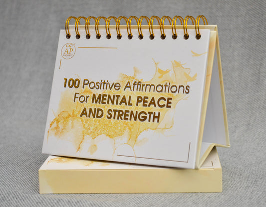 AP Inspiration Luxury Mental Health Affirmation Desk Calendar with Gift Box – 100 Daily Positive Affirmations for Self-Love, Mindfulness & Anxiety Relief | Self-Care & Wellness Gift for Women & Men