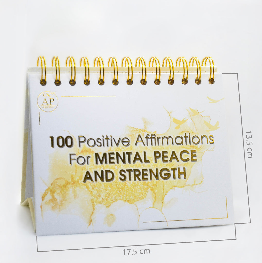 AP Inspiration Luxury Mental Health Affirmation Desk Calendar with Gift Box ā 100 Daily Positive Affirmations for Self-Love, Mindfulness & Anxiety Relief | Self-Care & Wellness Gift for Women & Men