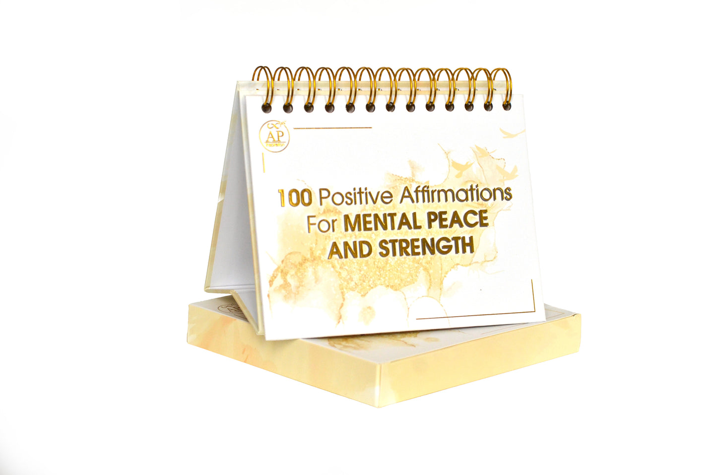 AP Inspiration Luxury Mental Health Affirmation Desk Calendar with Gift Box ā 100 Daily Positive Affirmations for Self-Love, Mindfulness & Anxiety Relief | Self-Care & Wellness Gift for Women & Men