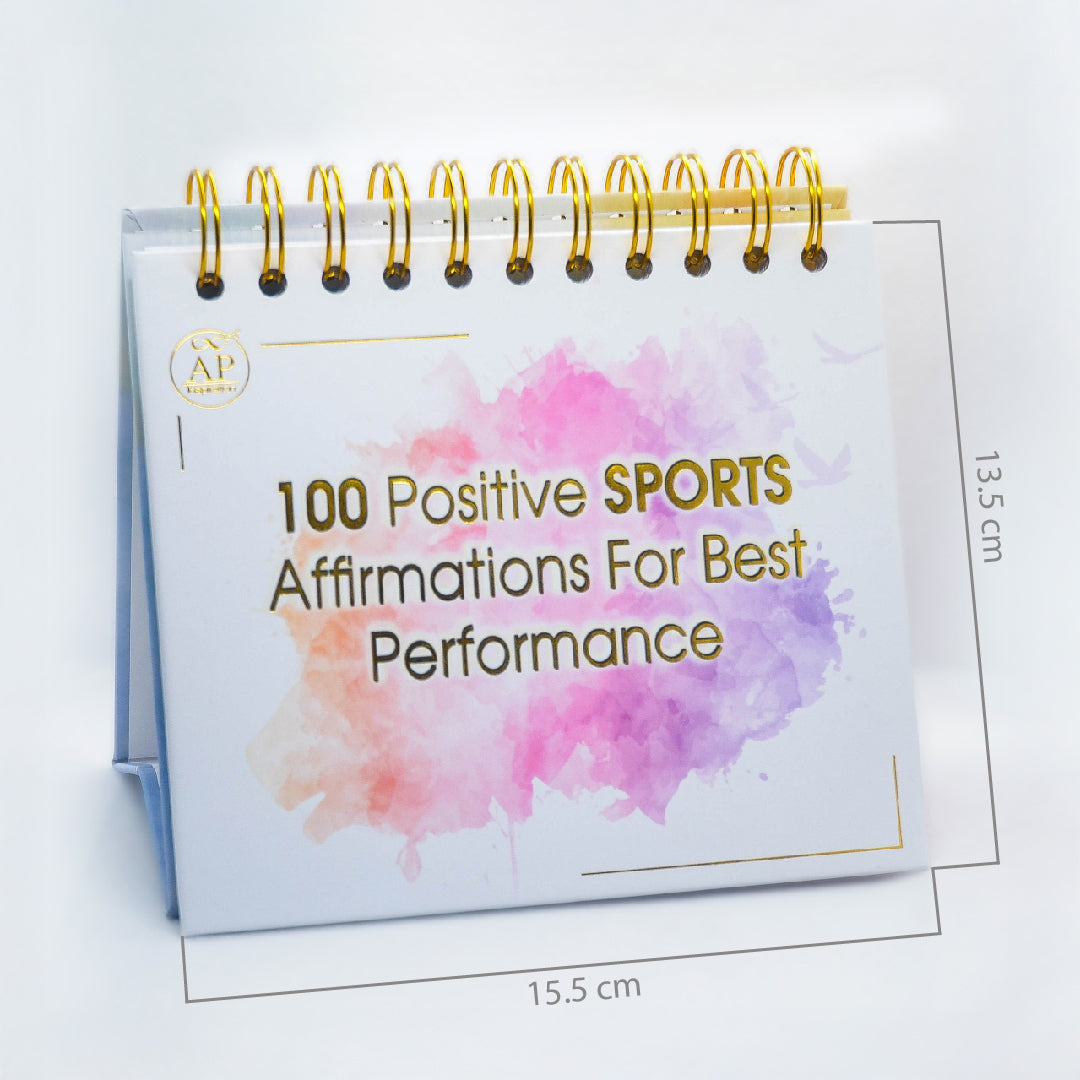 AP Inspiration Luxury Sports Affirmation Desk Calendar with Gift Box ā 100 Daily Motivational Affirmations for Athletes, Coaches & Teams | Peak Performance, Mental Toughness & Winning Mindset