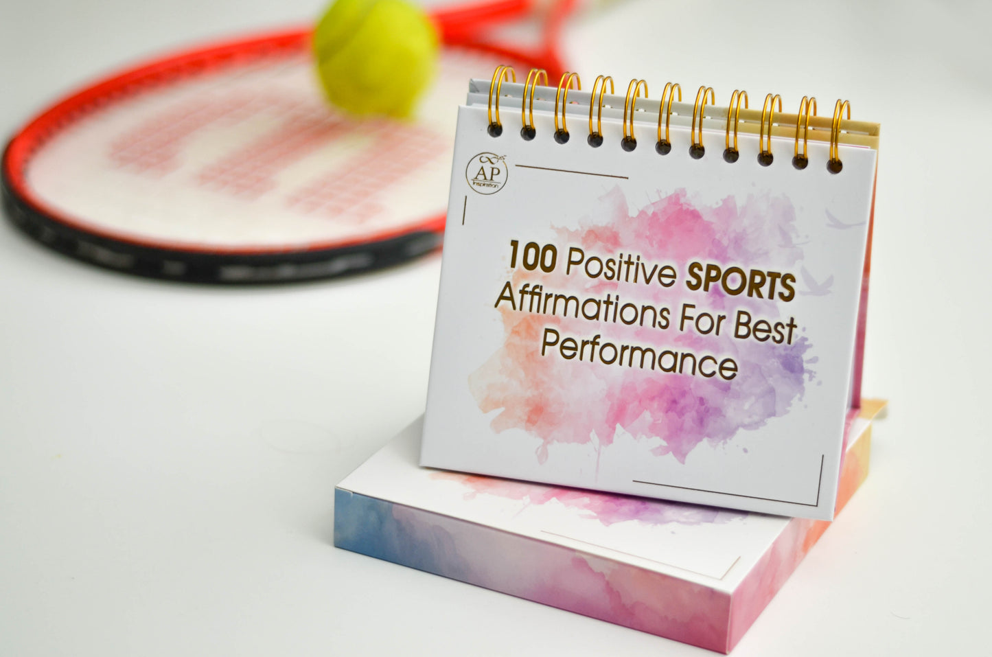 AP Inspiration Luxury Sports Affirmation Desk Calendar with Gift Box ā 100 Daily Motivational Affirmations for Athletes, Coaches & Teams | Peak Performance, Mental Toughness & Winning Mindset