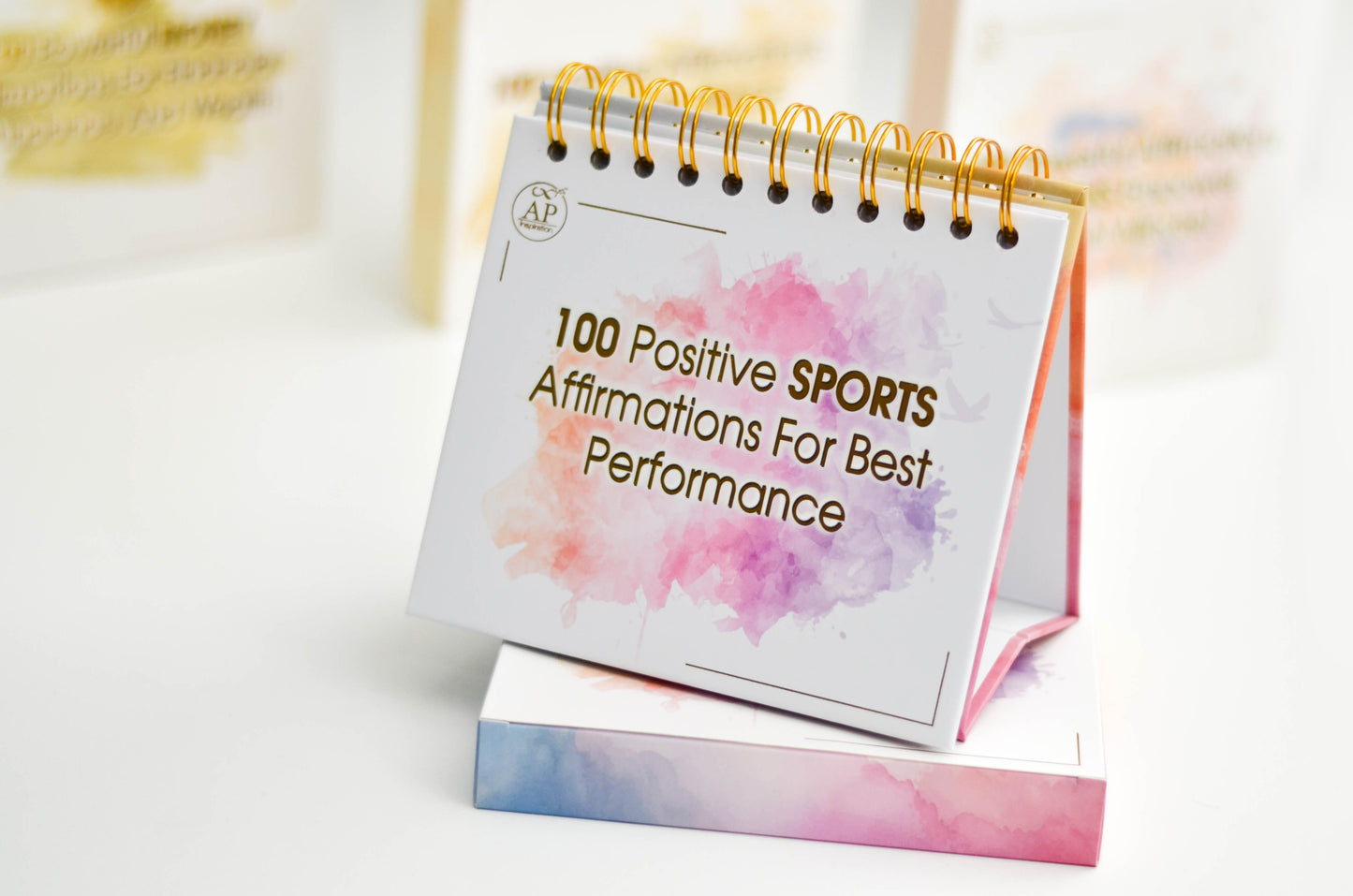AP Inspiration Luxury Sports Affirmation Desk Calendar with Gift Box ā 100 Daily Motivational Affirmations for Athletes, Coaches & Teams | Peak Performance, Mental Toughness & Winning Mindset