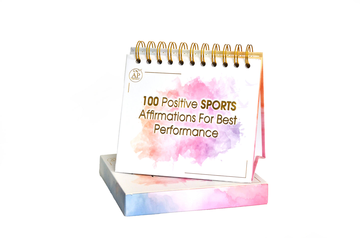 AP Inspiration Luxury Sports Affirmation Desk Calendar with Gift Box ā 100 Daily Motivational Affirmations for Athletes, Coaches & Teams | Peak Performance, Mental Toughness & Winning Mindset