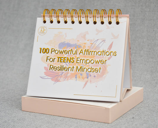 AP Inspiration Luxury Teen Affirmation Desk Calendar – 100 Daily Positive Affirmations for Confidence, Motivation & Self-Love | Inspirational Gift for Teens, Students & Young Adults | Growth Mindset Decor