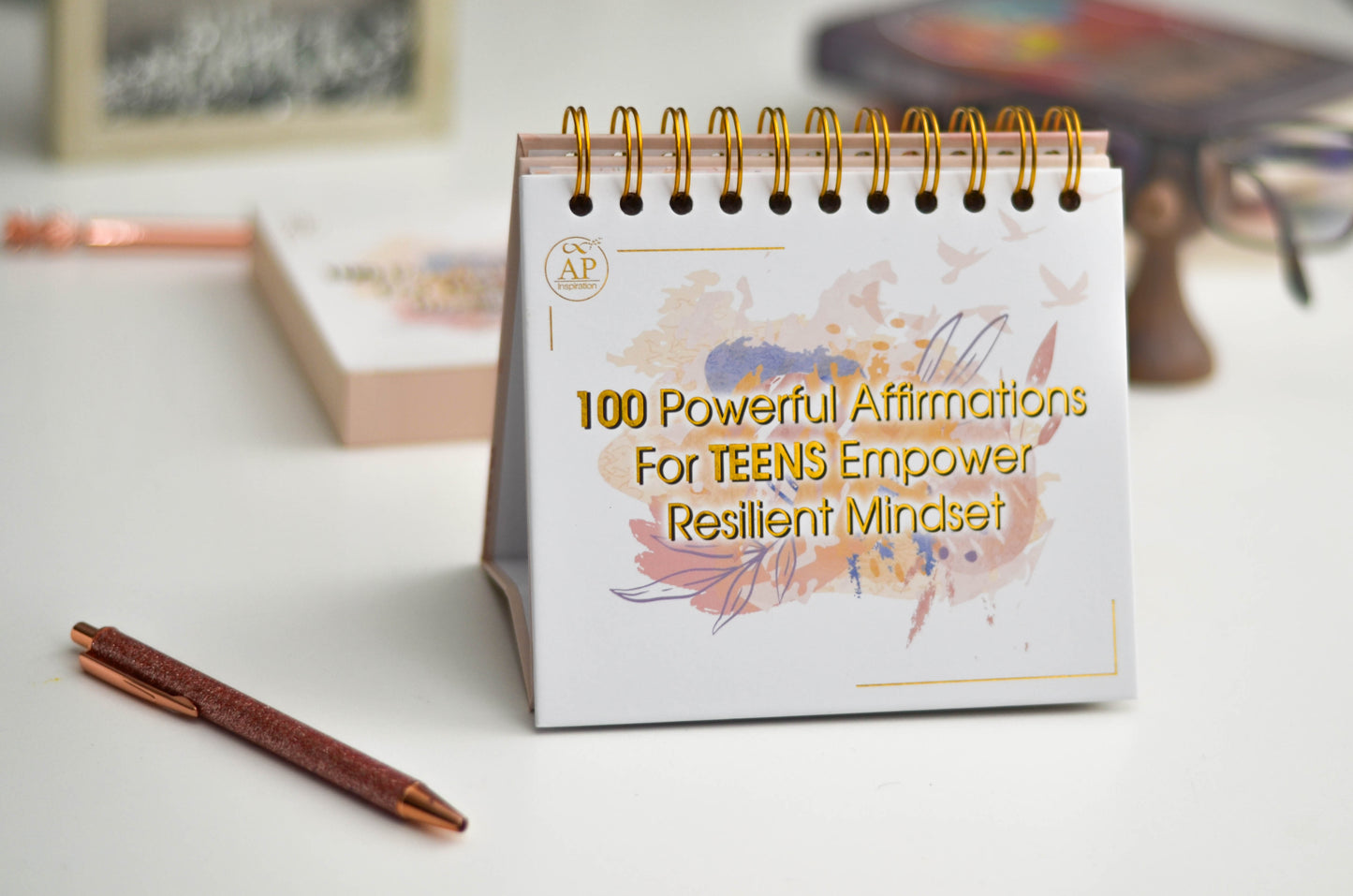 AP Inspiration - Desk Calendar with 100 Powerful Affirmations For Teenagers - Empower Resilient Mindset